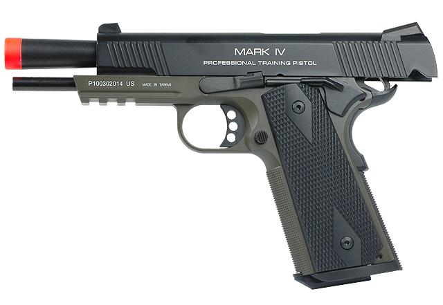 KWA Full Metal M1911 NS2 PTP w/ Railed Frame Airsoft Gas Blowback - MKIV (Color: OD Green)