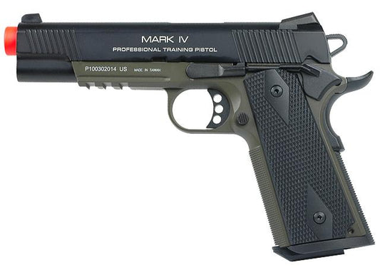 KWA Full Metal M1911 NS2 PTP w/ Railed Frame Airsoft Gas Blowback - MKIV (Color: OD Green)