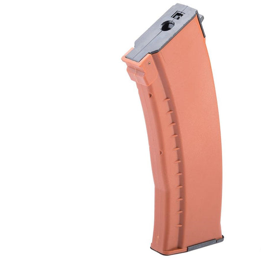 E&L Airsoft 120rd Mid-Cap Magazine for AK-74 Series Airsoft AEG Rifles (Color: Bakelite Orange)